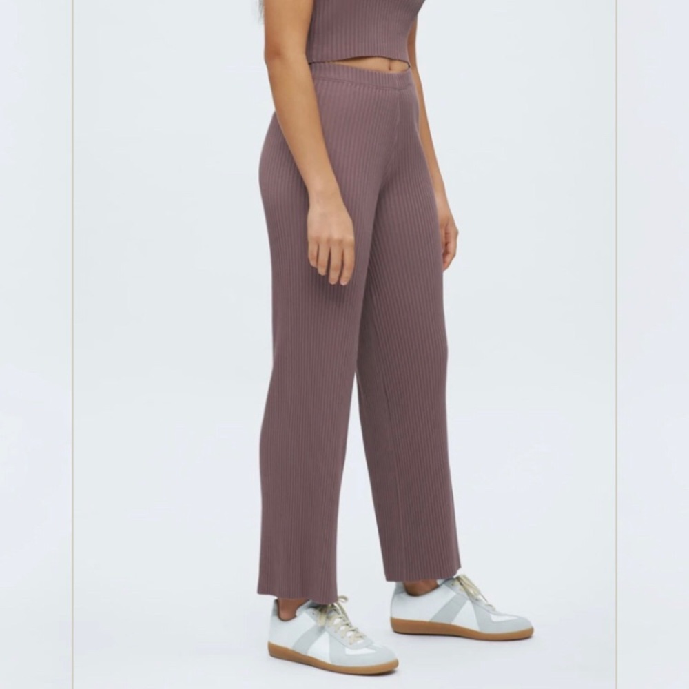 NWT KTON Ribbed Lounge Pants in Peppercorn, L